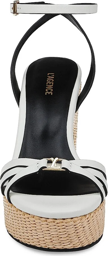 Women's Genevra 110MM Leather Platform Sandals - Ivory Leather - Size 9 - Image 5