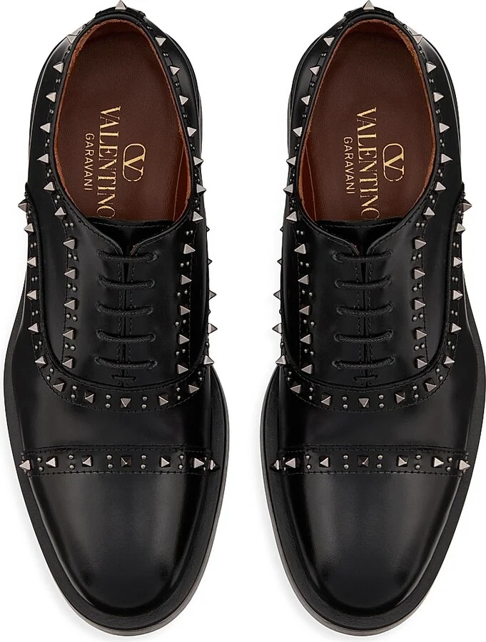 Women's Gentleglam Oxford Lace-Up Shoes in Calfskin - Black - Size 6 - Image 4