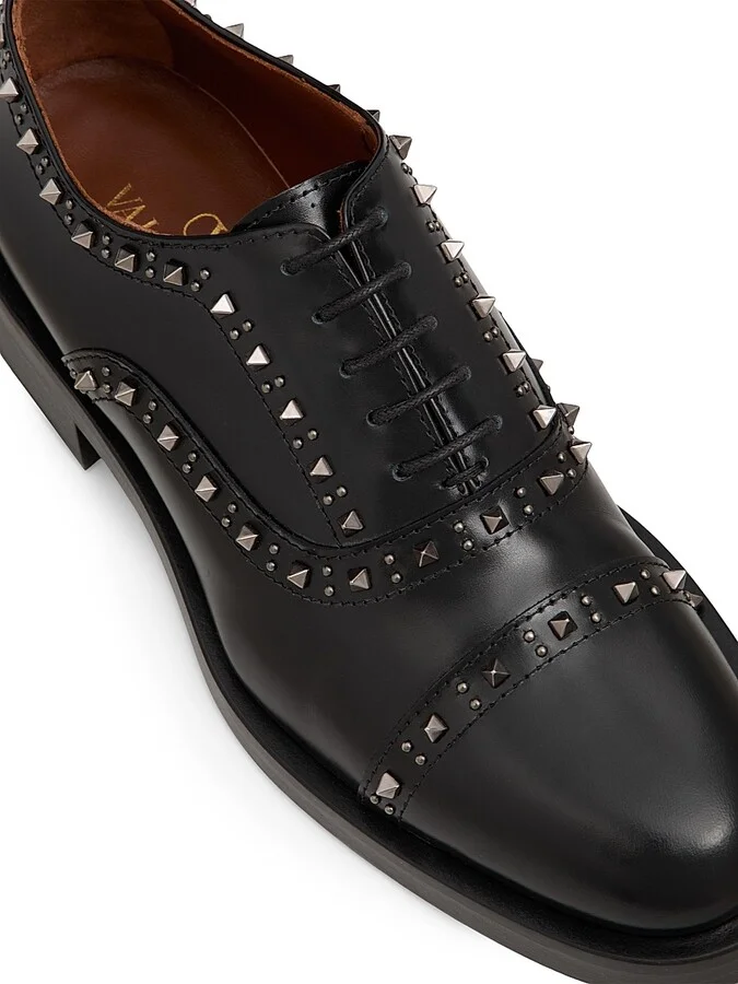 Women's Gentleglam Oxford Lace-Up Shoes in Calfskin - Black - Size 6 - Image 5