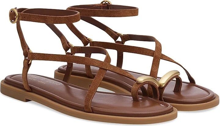 Women's Geo Strappy Suede Sandals - Umber Suede - Size 6.5 - Image 2