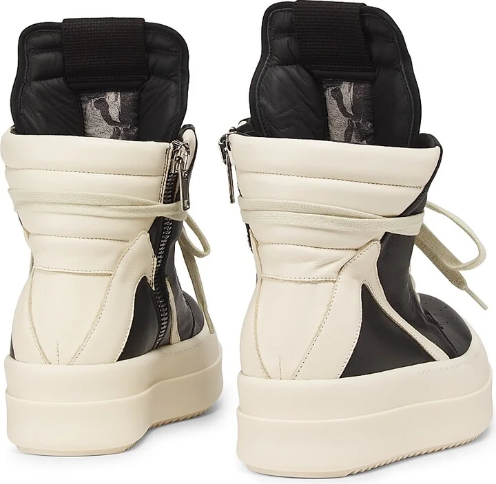 Women's Geobasket Leather High-Top Sneakers - Black Milk - Size 5 - Image 3