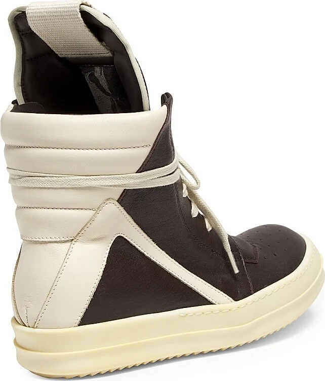Women's Geobasket Leather High-Top Sneakers - Mahogany Milk - Size 5 - Image 3