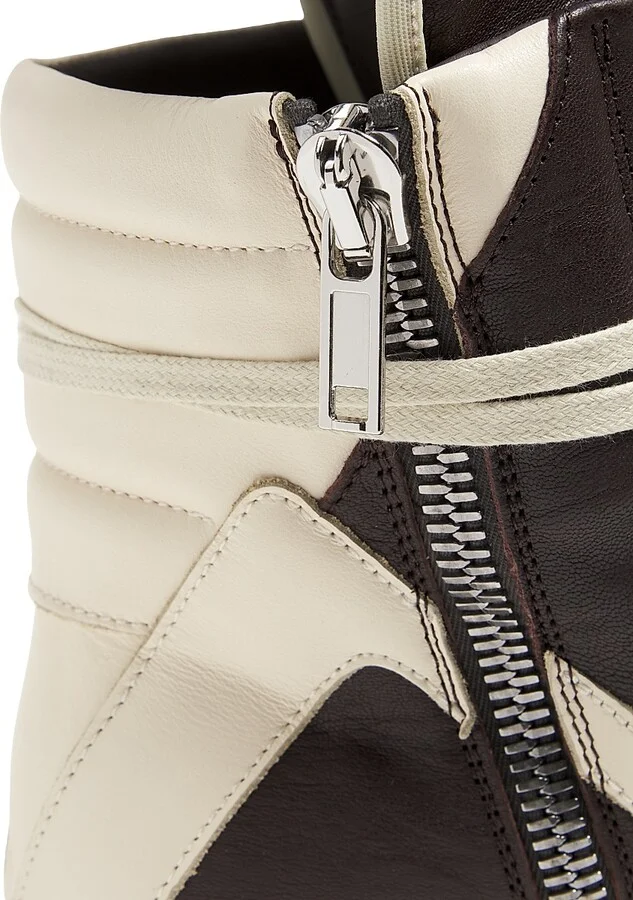 Women's Geobasket Leather High-Top Sneakers - Mahogany Milk - Size 5 - Image 5