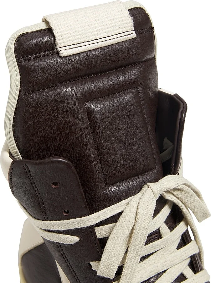 Women's Geobasket Leather High-Top Sneakers - Mahogany Milk - Size 5 - Image 6