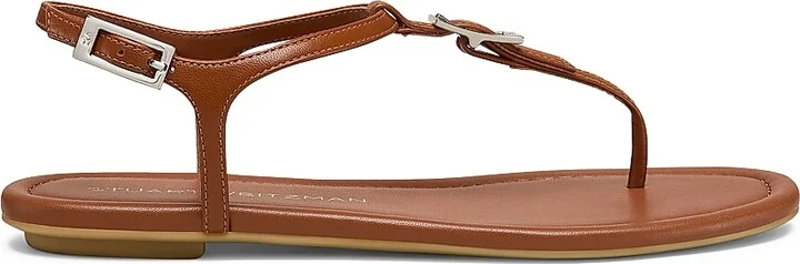 Women's Georgie Buckle-Detailed Leather T-Strap Sandals - Black - Size 10 - Image 4