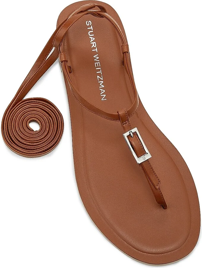 Women's Georgie Lacquered Leather Sandals - Black - Size 10 - Image 8