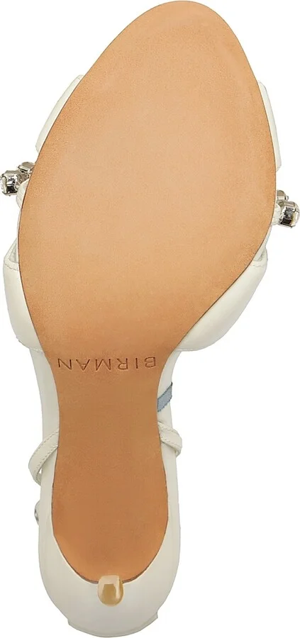 Women's Georgina Crystal Bridal 100MM Leather Sandals - Ivory - Size 11 - Image 8