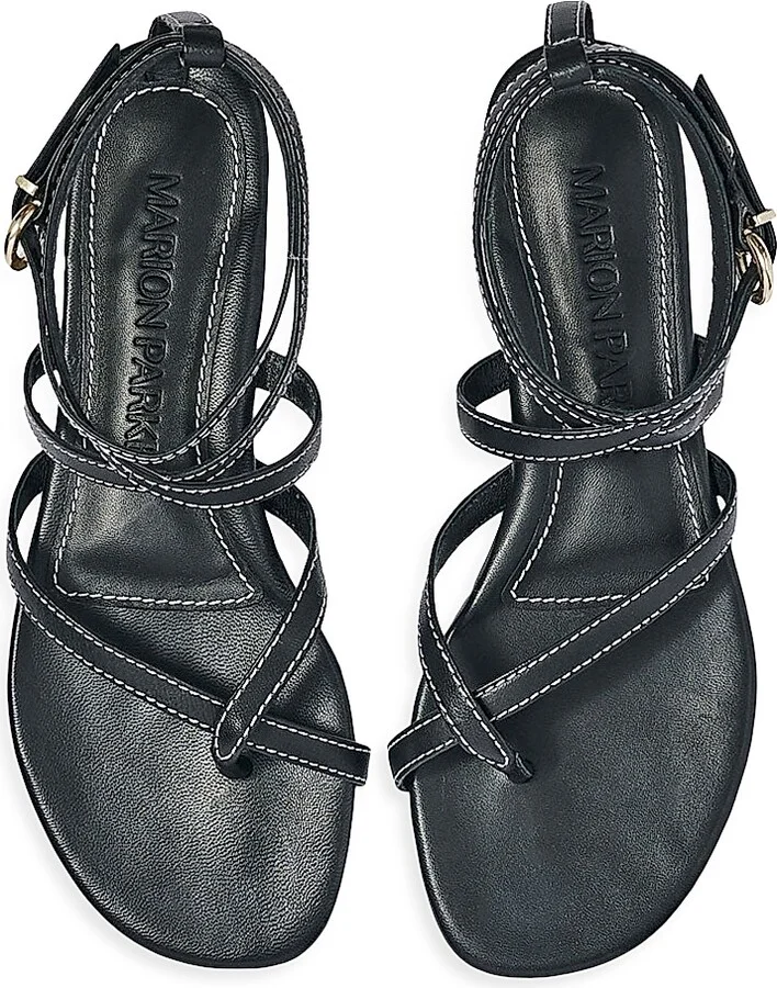 Women's Geri Flat Sandals - Black - Size 6 - Image 3