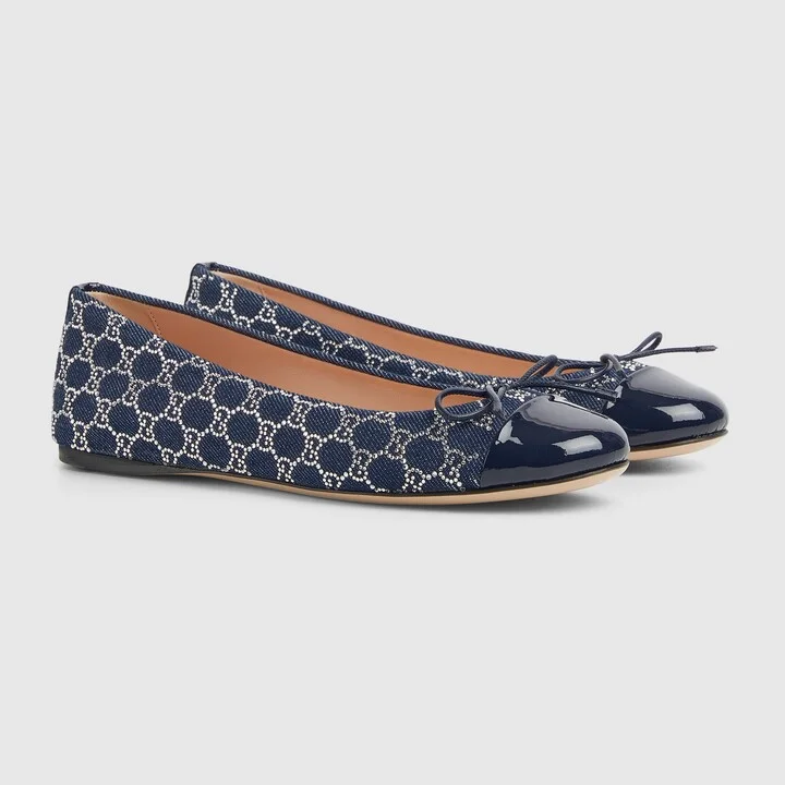 Women's GG crystal ballet flat - Image 2