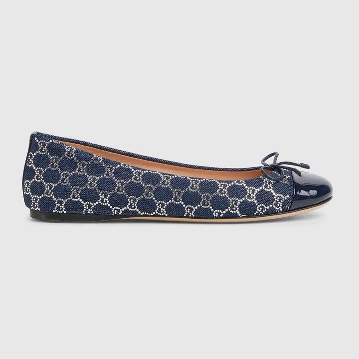 Women's GG crystal ballet flat
