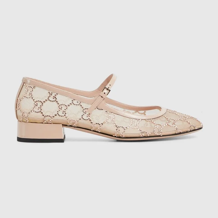 Women's GG crystal ballet flat