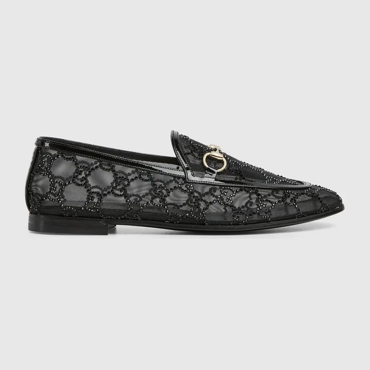 Women's GG crystal Gucci Jordaan loafer