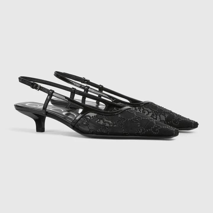 Women's GG crystal slingback pump - Image 2