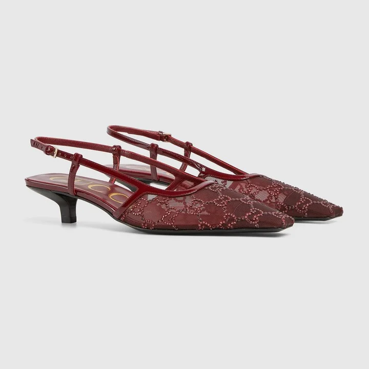 Women's GG crystal slingback pump - Image 2