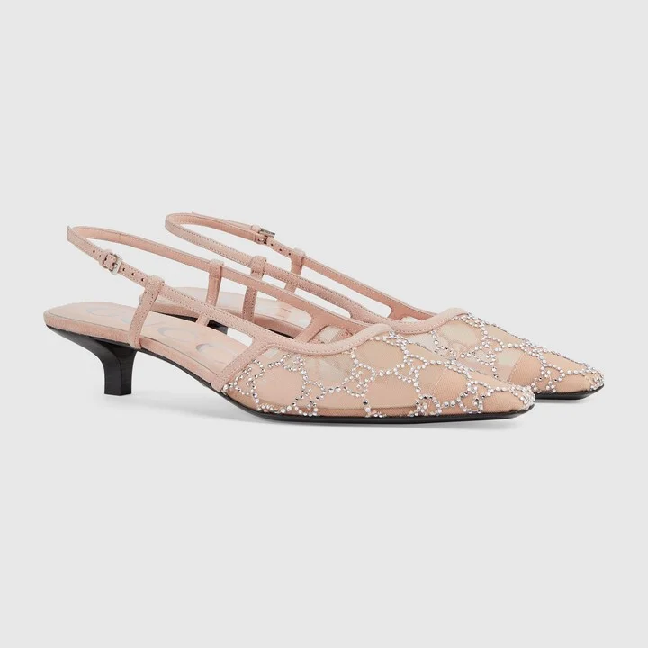 Women's GG crystal slingback pump - Image 2