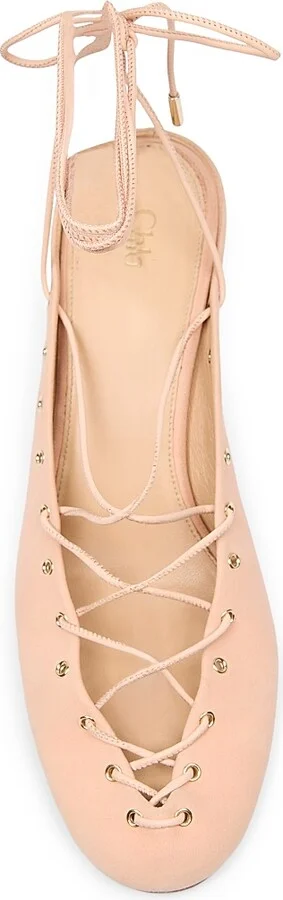 Women's Ghilies Lace-Up Ankle-Wrap Mules - Peachy Pink - Size 6 - Image 5
