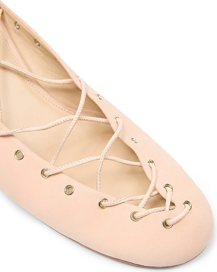 Women's Ghilies Lace-Up Ankle-Wrap Mules - Peachy Pink - Size 6 - Image 6