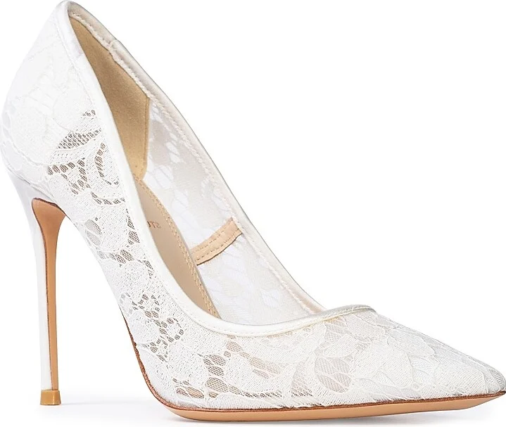 Women's Gia 100MM Lace Pumps - White Lace - Size 8.5 - Image 3