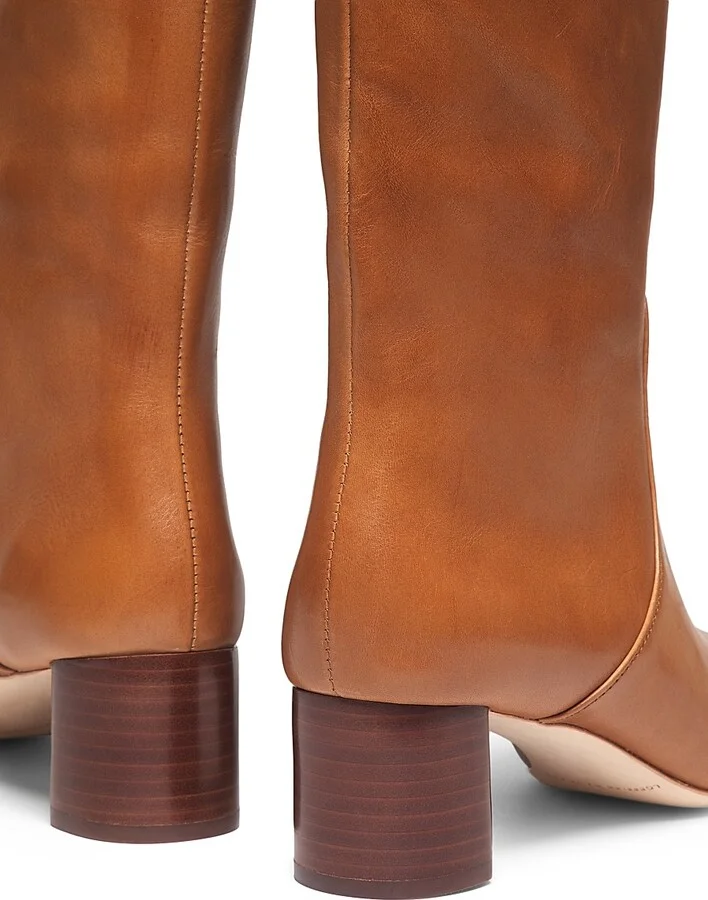 Women's Gia 50MM Leather Tall Boots - Safari - Size 5 - Image 3