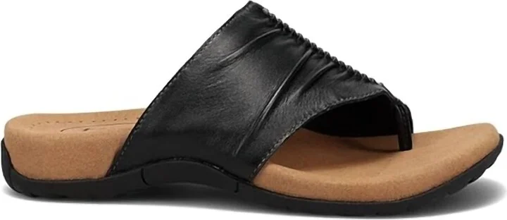 Women's Gift 2 Leather Sandal - Medium Width In Black