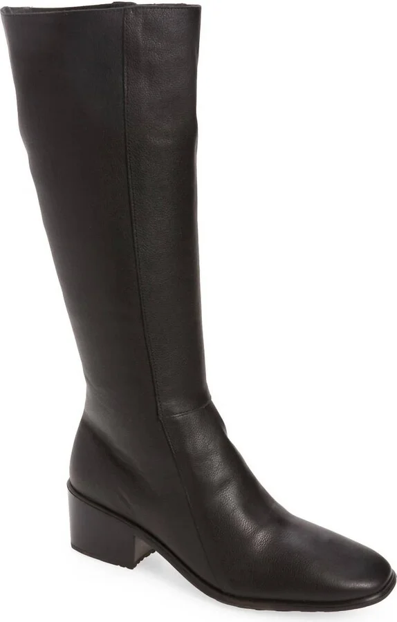 Women's Gift Calf Boot In Soft Black Leather