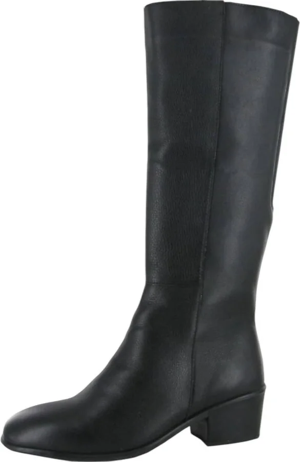 Women's Gift Calf Boots In Soft Black Leather