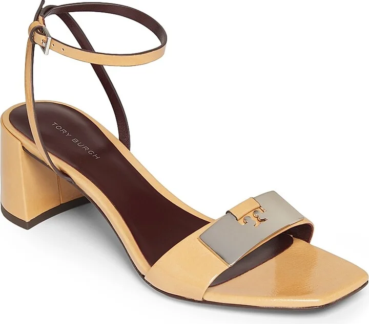 Women's Gigi 55MM Logo-Detailed Leather Sandals - Cantucci Silver - Size 11 - Image 2