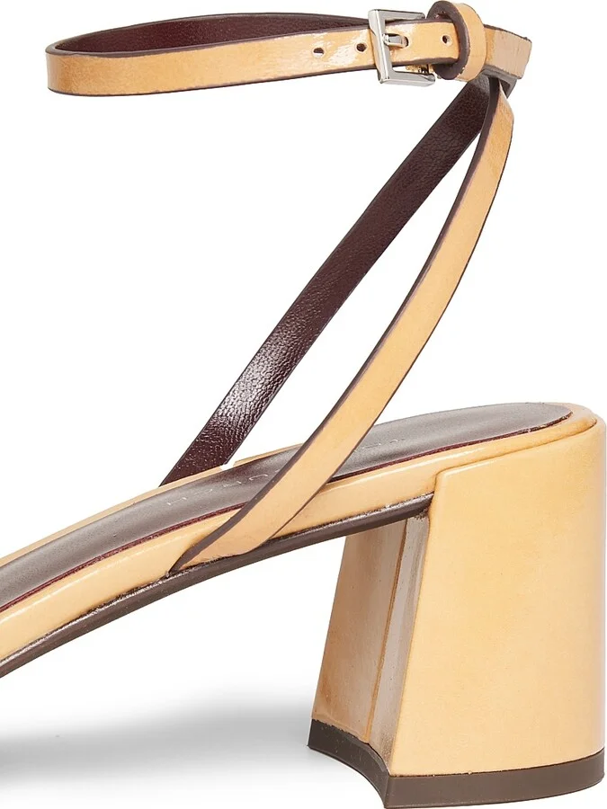 Women's Gigi 55MM Logo-Detailed Leather Sandals - Cantucci Silver - Size 11 - Image 5