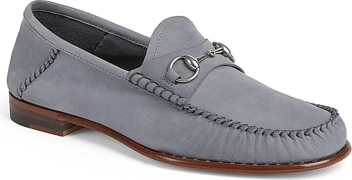 Women's Gigi Horsebit Leather Loafers - White Grey - Size 7 - Image 2