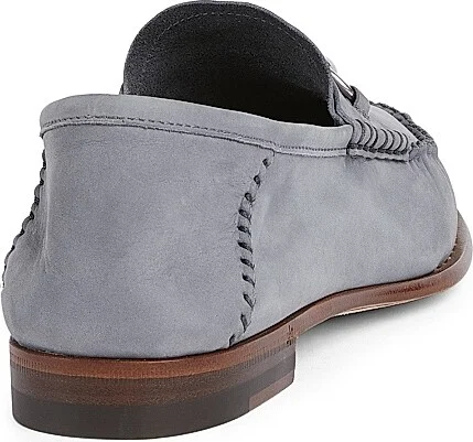 Women's Gigi Horsebit Leather Loafers - White Grey - Size 7 - Image 3