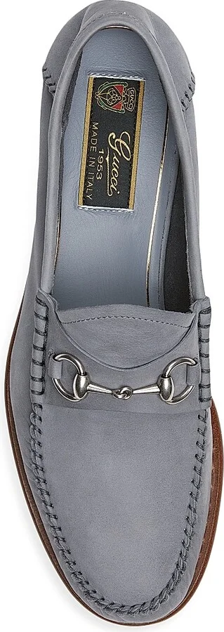 Women's Gigi Horsebit Leather Loafers - White Grey - Size 7 - Image 4