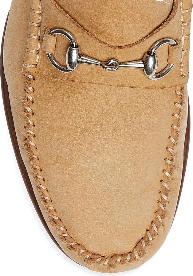 Women's Gigi Horsebit Leather Loafers - White Grey - Size 7 - Image 9