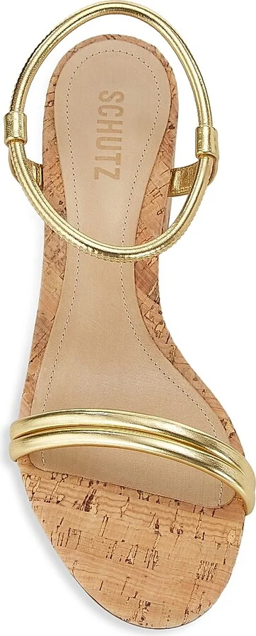 Women's Gimenez 60MM Metallic Block-Heel Sandals - Gold - Size 5 - Image 5