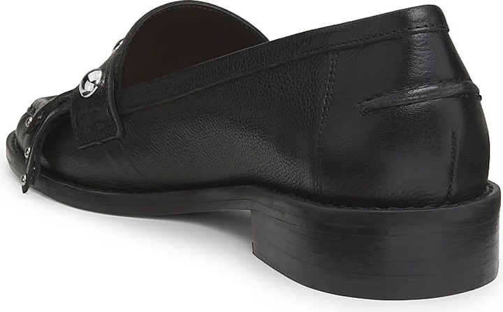 Women's Gina Fringed Leather Loafers - Black - Size 5 - Image 3