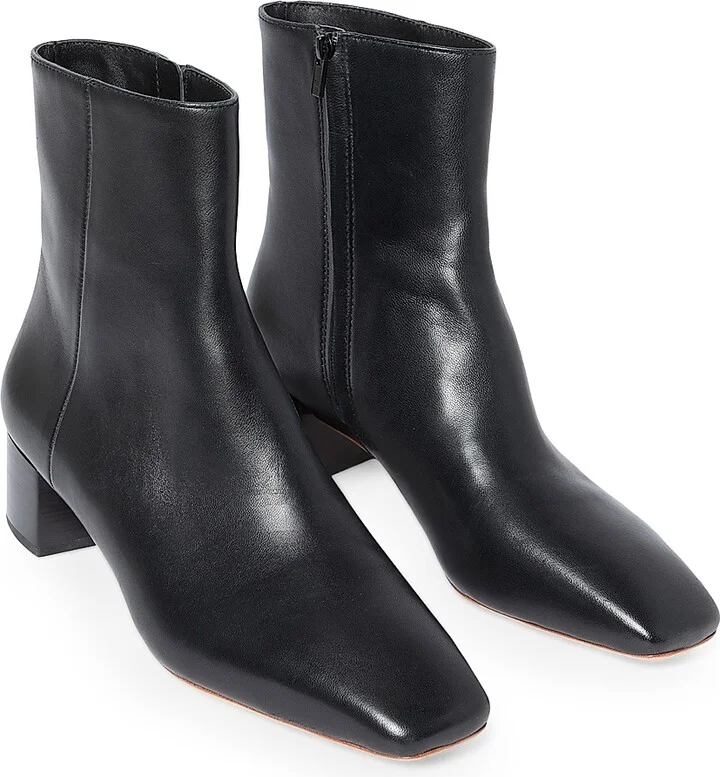 Women's Ginny 45MM Leather Ankle Boots - Black - Size 9.5 - Image 3