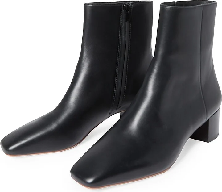 Women's Ginny 45MM Leather Ankle Boots - Black - Size 9.5 - Image 4