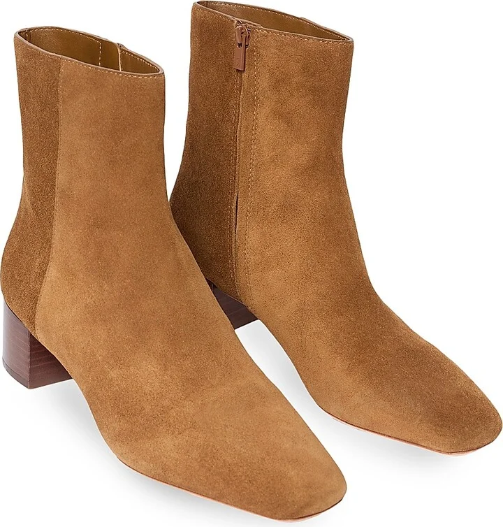Women's Ginny 45MM Suede Ankle Boots - Cacao - Size 7 - Image 3