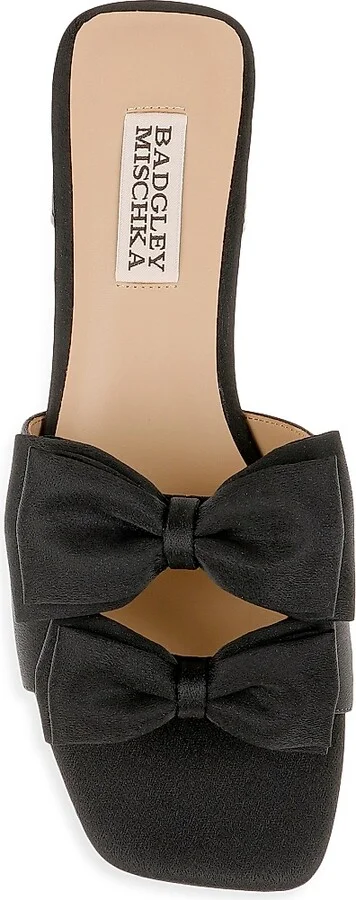 Women's Giorgia 25MM Bow-Detailed Crepe Sandals - Black Crepe - Size 5 - Image 5