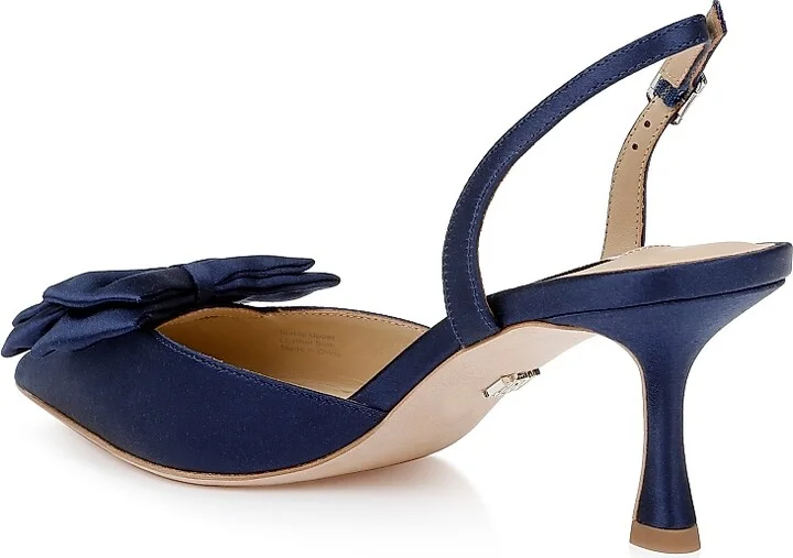 Women's Giovanna 65MM Bow-Detailed Satin Pumps - Black Satin - Size 5 - Image 8