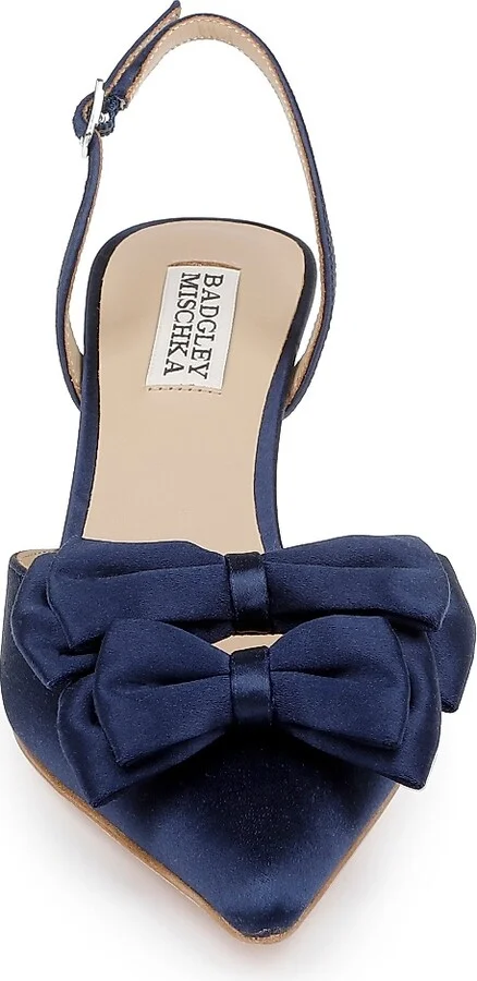 Women's Giovanna 65MM Bow-Detailed Satin Pumps - Black Satin - Size 5 - Image 9