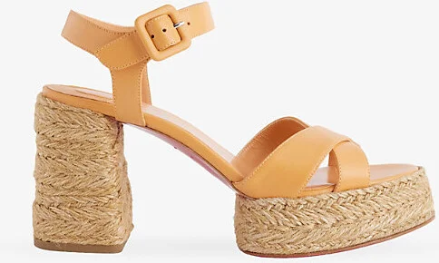 Womens Giraffe Calakala 85 Leather Heeled Espadrilles Eur 41 / 8 Uk Women