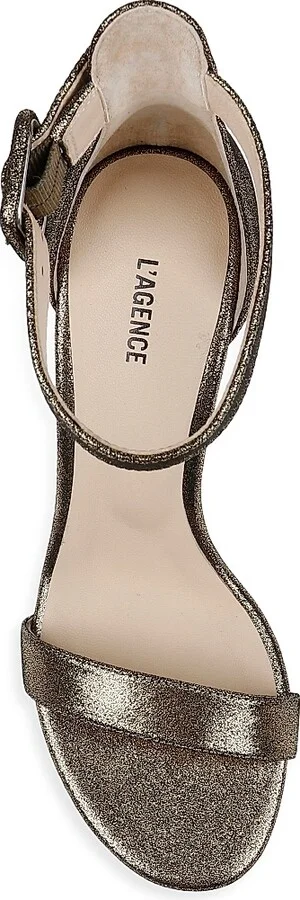 Women's Gisele Vi 85MM Leather Sandals - Gold Black - Size 5.5 - Image 5