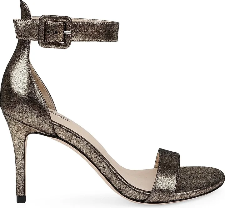 Women's Gisele Vi 85MM Leather Sandals - Gold Black - Size 5.5