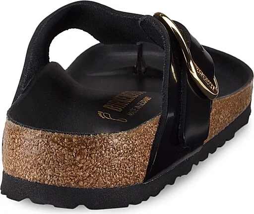 Women's Gizeh Big Buckle High Shine Sandals - Black - Size 5 - Image 3