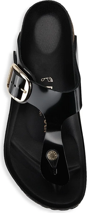 Women's Gizeh Big Buckle High Shine Sandals - Black - Size 5 - Image 5