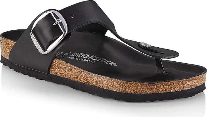 Women's Gizeh Big Buckle Sandals - Black - Size 5 - Image 2