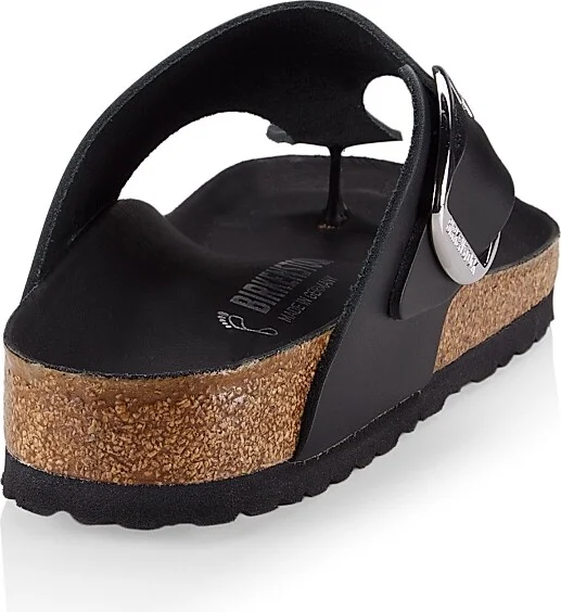 Women's Gizeh Big Buckle Sandals - Black - Size 5 - Image 3