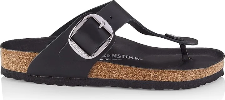Women's Gizeh Big Buckle Sandals - Black - Size 5