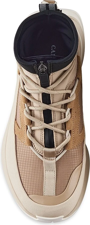 Women's Glacier Trail High-Top Leather Platform Sneakers - Tan Snowcap Coffee - Size 6 - Image 5