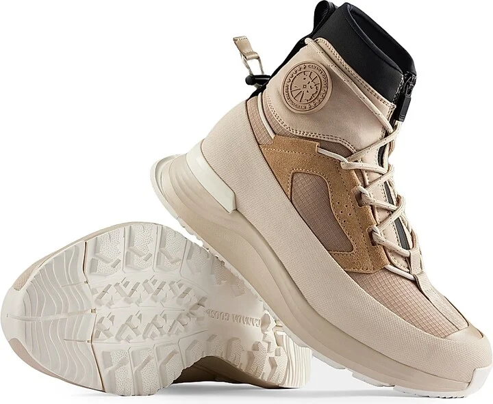 Women's Glacier Trail High-Top Leather Platform Sneakers - Tan Snowcap Coffee - Size 6 - Image 8